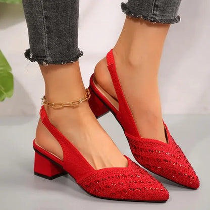 Sandales À Talon Strass Femme